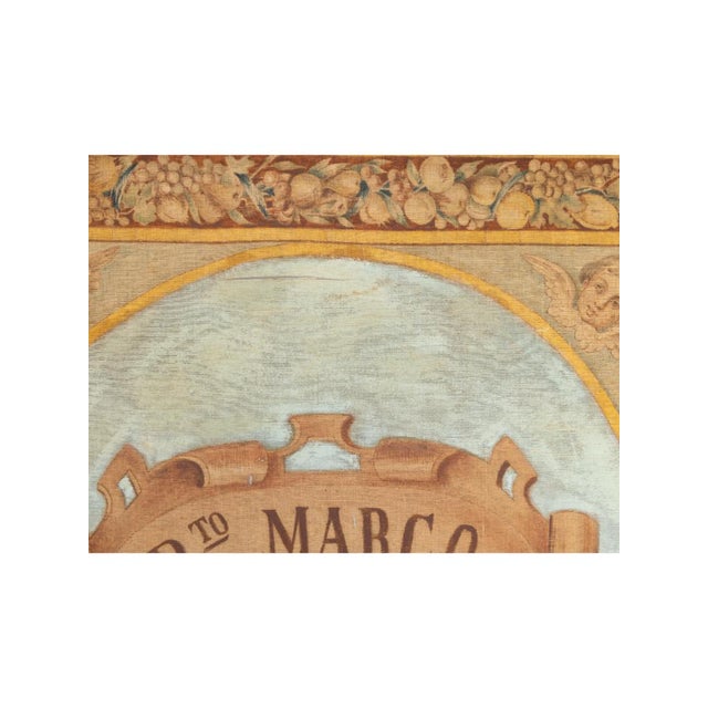 18th Century Italian Devotional Painted Tapestry For Sale - Image 11 of 18