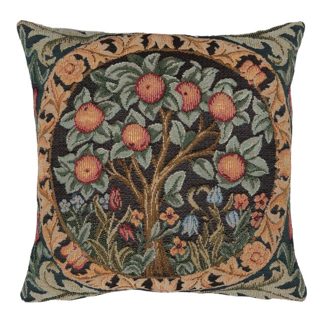 Orange Tree Cushion With Feather Filler - 33x33cm (13"x13") For Sale