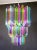 Large Multi Colored Murano Glass Chandelier, 1982 For Sale - Image 10 of 12
