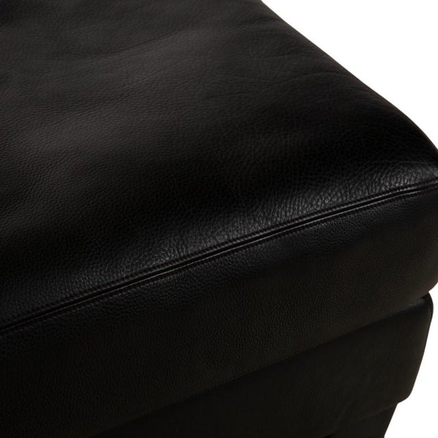 Modern Leather DS-17 Stool in Black from de Sede For Sale - Image 3 of 9