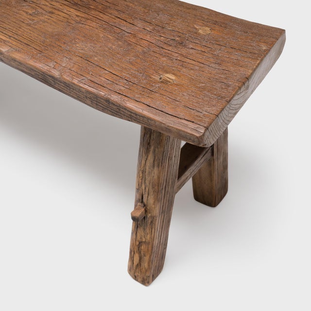 Chinese Reclaimed Elm Bench For Sale - Image 4 of 4