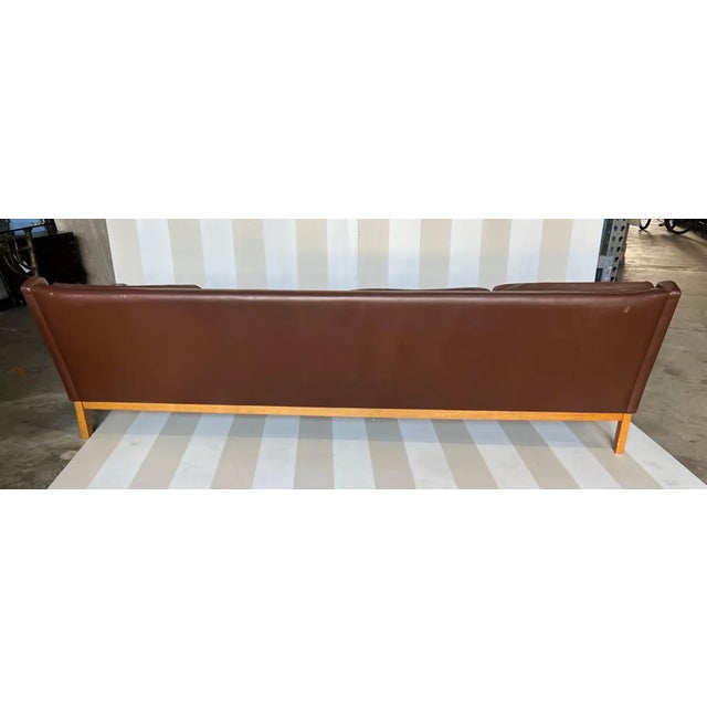 Mid Century Danish Leather Sofa by Erik Worts For Sale In Richmond - Image 6 of 7