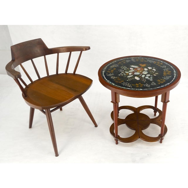 Very Fine Mother of Pearl Decorated 24" Round Side Lamp Table Stand For Sale - Image 12 of 18