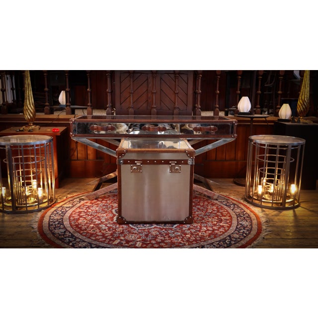 White Star Trunk in Steel and Leather by Timothy Oulton, 2010s For Sale - Image 12 of 18