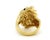 Contemporary Diamond Enamel Floral Swirl Ring 18k Yellow Gold Size 7 For Sale - Image 3 of 4