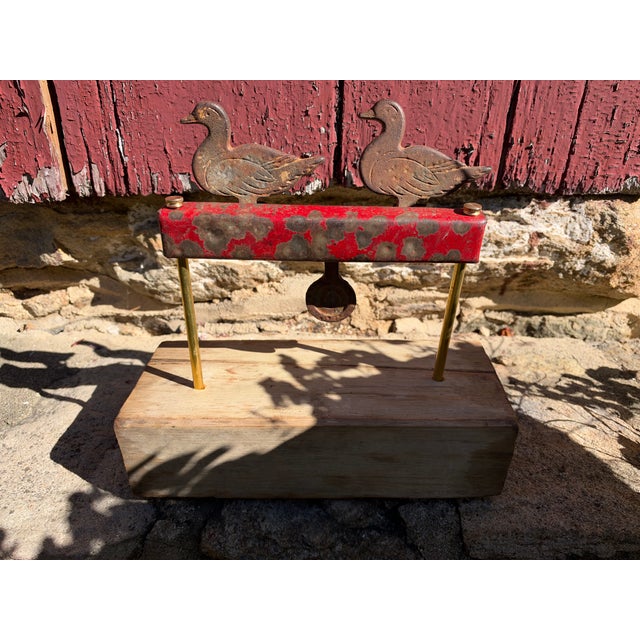 Red Early 20th Century Cast Iron Carnival Shooting Gallery Duck Targets For Sale - Image 8 of 9