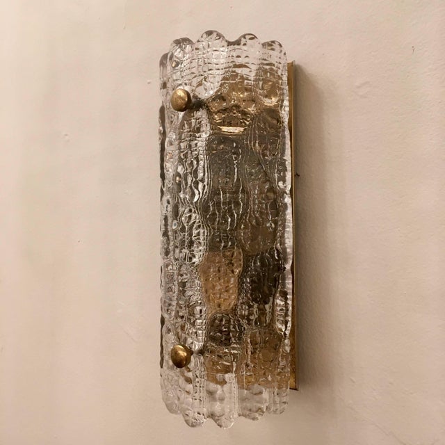 Pair of Orrefors Fagerlund Swedish Glass, 1950s Wall Lights For Sale - Image 10 of 11