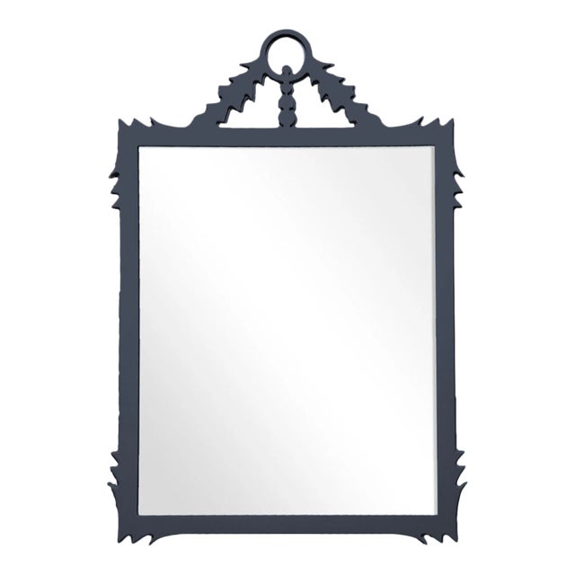 Fleur Home Garden District Lafitte Rectangle Mirror in Hale Navy, 29x51 For Sale