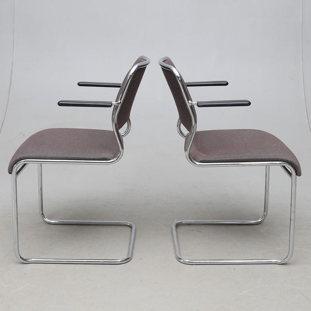 Vintage Steel Tube Chairs from NKR Tranas, 1980s, Set of 2 For Sale - Image 4 of 7