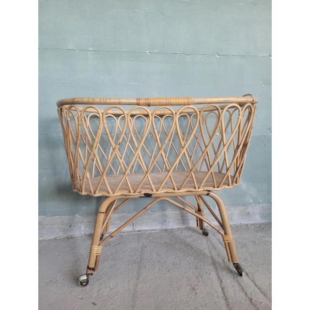 Bamboo Cradle with Wheels For Sale - Image 11 of 11