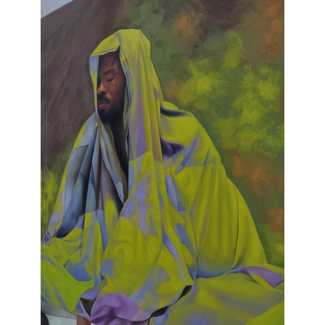 Realism "Sanctuary Vi", Oil Painting on Canvas by Franklin Igwenagu For Sale - Image 3 of 6