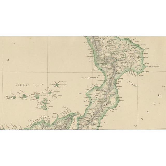 Mid 19th Century Antique Hand-Colored Map of Italy, Sicily and Malta, 1860 For Sale - Image 5 of 9