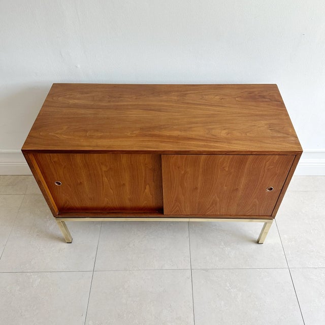 Mid-Century Modern Edward Wormley Dunbar Double Sliding Door Cabinet For Sale - Image 3 of 10