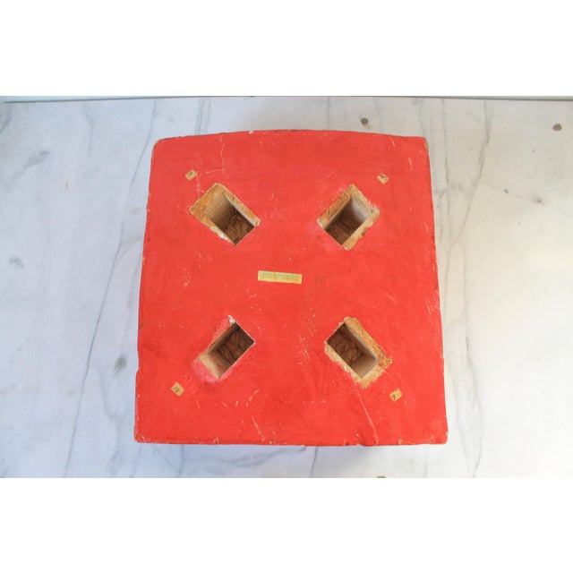 Vintage Handcrafted Painted Wooden Sun Face Wall Hanging For Sale - Image 9 of 10