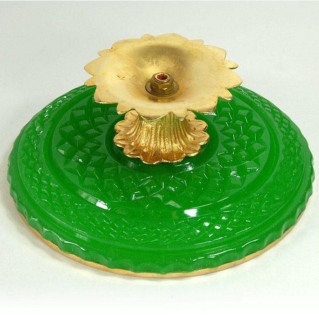 1960s Green Opaline Glass Dish, France, 1950s For Sale - Image 5 of 10
