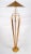 Art Deco Style Brass, Metal and Stacked Lucite Module Floor Lamp Golden Shade For Sale - Image 12 of 13