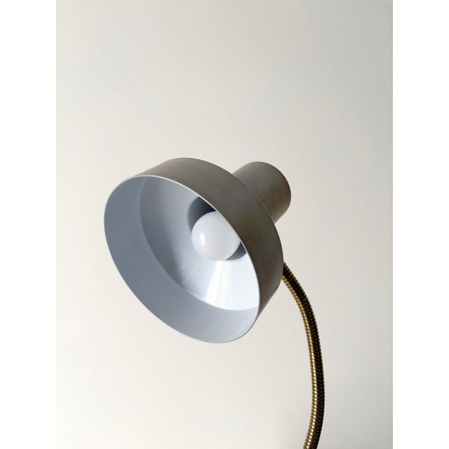 Metal Chrome and Brass Desk Lamp, 1950s For Sale - Image 7 of 9