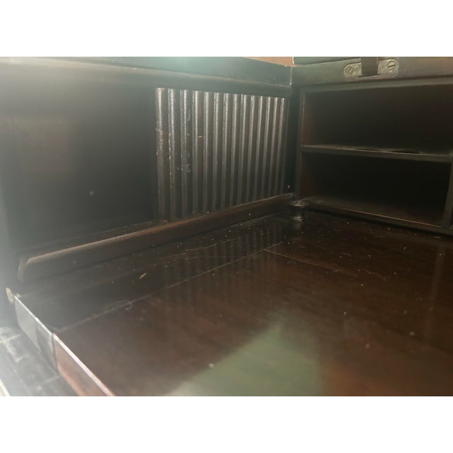 Brown 1920s Mahogany Spinet Writing Desk, Attributed to Bay View Furniture Co., Style 357 For Sale - Image 8 of 10