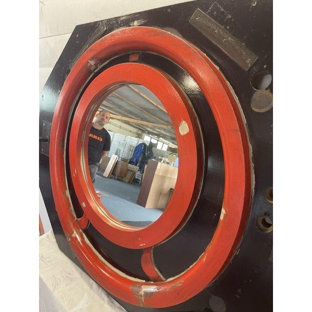 Vintage Mirror in Negative Wooden Molds, 1930 For Sale - Image 9 of 12