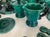Enameled stoneware coffee and tea service Marked by Marius Giuge Ceramist in Vallauris 46-piece set Good condition This...