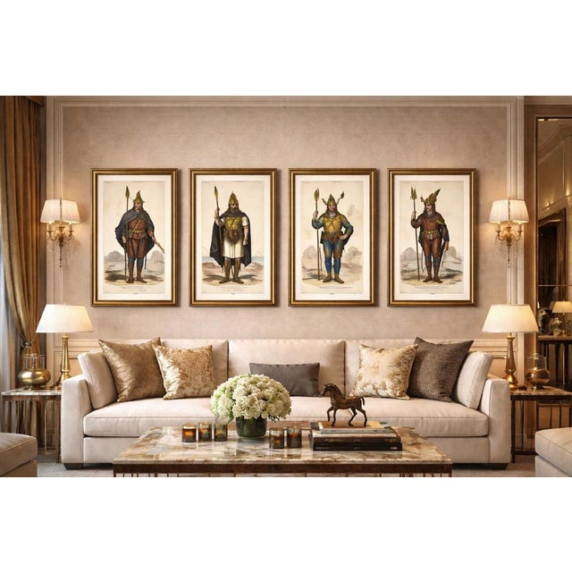 Paper Gaulish Warriors and Chiefs, 1860, Paper, Set of 4 For Sale - Image 7 of 10