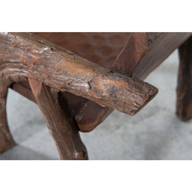 Mid-Century Provincial French Fruitwood Root Chair For Sale - Image 9 of 12