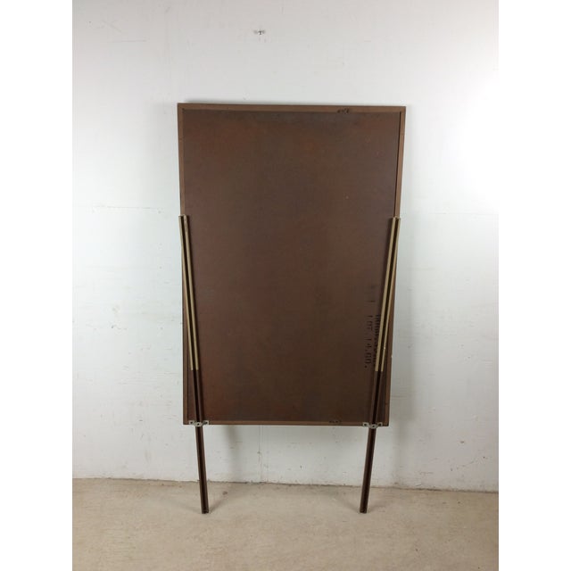 Mid Century Modern Mountable Mirror With Walnut Frame For Sale - Image 16 of 17