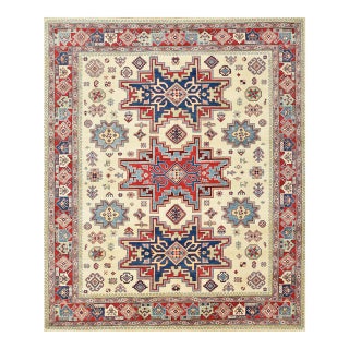 Fine Caucasian 8’3” X 9’11” Beige Wool Hand-Knotted Oriental Rug For Sale