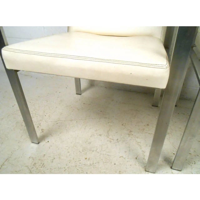 1970s Mid-Century Aluminum Frame Dining Chairs For Sale In New York - Image 6 of 9