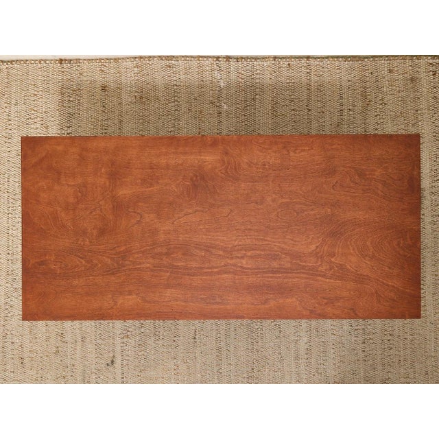Vintage Modernist Wood and Metal Coffee Table For Sale - Image 4 of 10