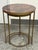 Late 20th Century Vintage Penn Shell Mosaic Top + Metal Nesting Tables, Pair For Sale - Image 5 of 12