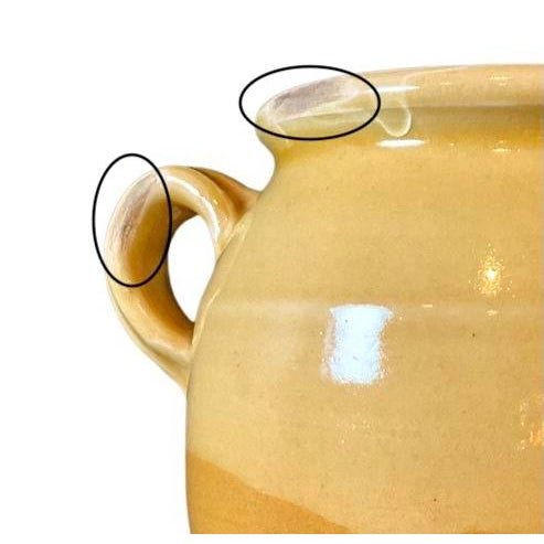 Mustard Vintage Mid-Century Italian Mustard Glazed Terracotta "Orcio" Jar – 8" For Sale - Image 8 of 8