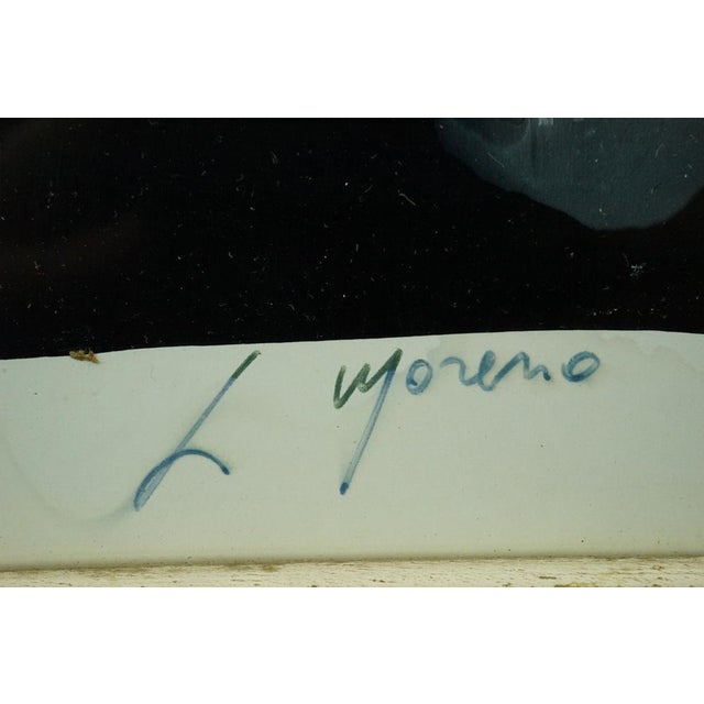 Luis Guevara Moreno, Abstract-Surrealist Oil Lamps, Mixed Media Painting, 1970s For Sale - Image 11 of 18