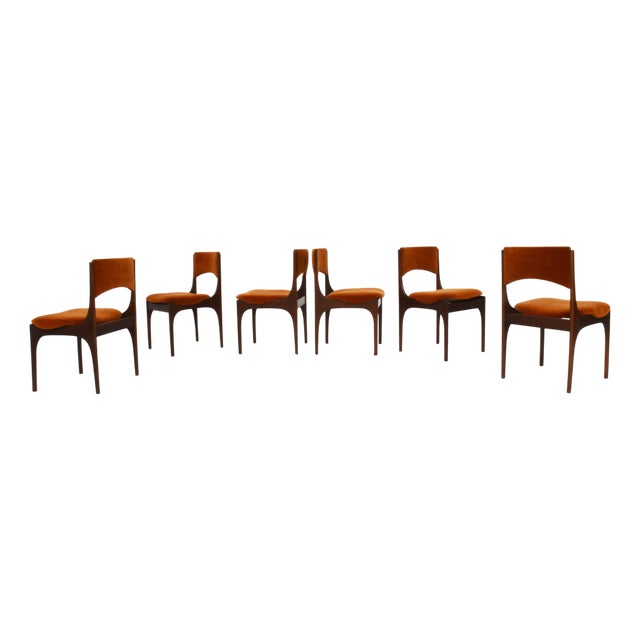 Rosewood Chairs Mod. Elisabetta by Sormani for Giuseppe Gibelli, Italy, 1961, Set of 6 For Sale