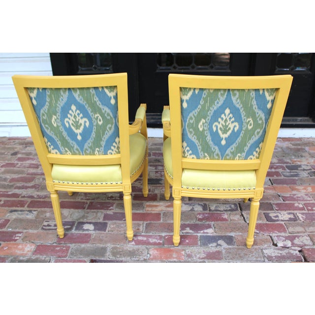 Gorgeous Pair of Palecek Leather Upholstered Chairs With Nailhead Trim For Sale - Image 10 of 14