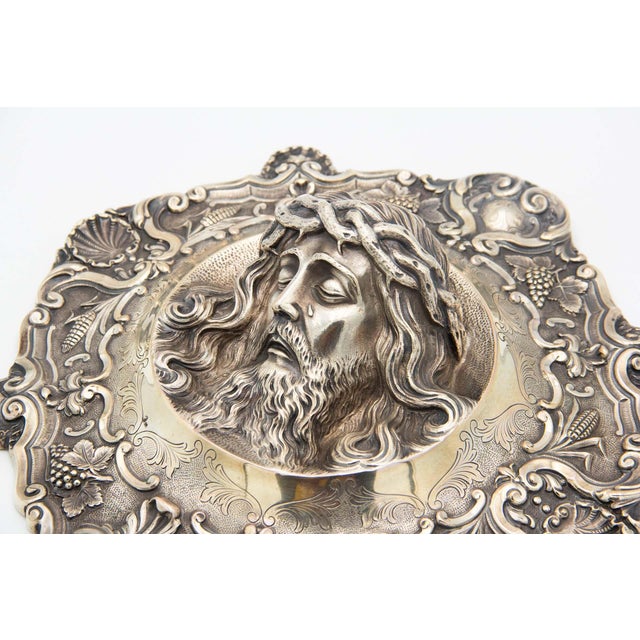 Face of Christ in Full Figure with Reliefs and Engravings For Sale - Image 3 of 5