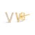Expertly crafted to symbolize individuality and grace, this exquisite "V" initial stud earring is fashioned from radiant...