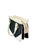 Late 20th Century Vintage Kate Spade New York Black Canvas & White Leather Satchel Bag – Triple Compartment Designer Handbag With Polka Dot Lining For Sale - Image 5 of 14