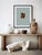 Abstract open edition giclee print by artist Anna Pepe. 20"x28" Elegant burgundy brown thin lines drawing on pastel...