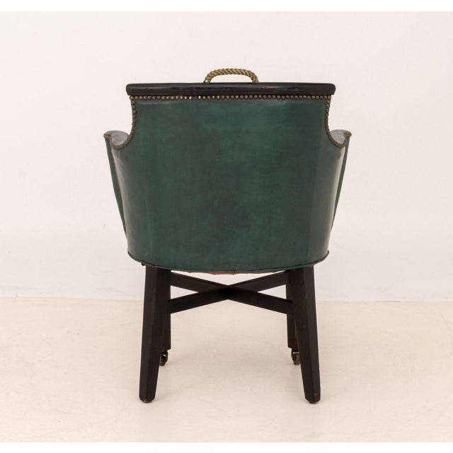 Regency Style Upholstered Ebonized Armchair For Sale - Image 9 of 9