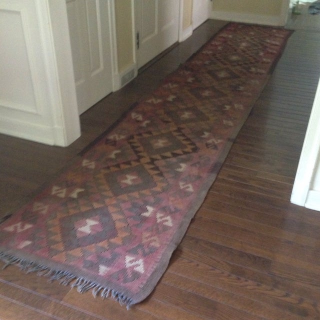 Vintage Kilim Runner Rug 2′4″ × 12′11″ Chairish