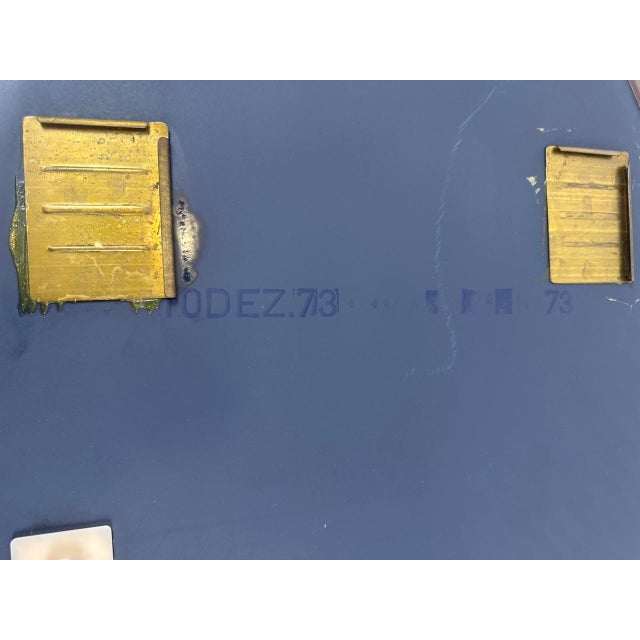 Mid-Century Modern German Nickel-Plated Eliptical Wall Crystal Mirror from Planilux, 1973 For Sale - Image 6 of 7