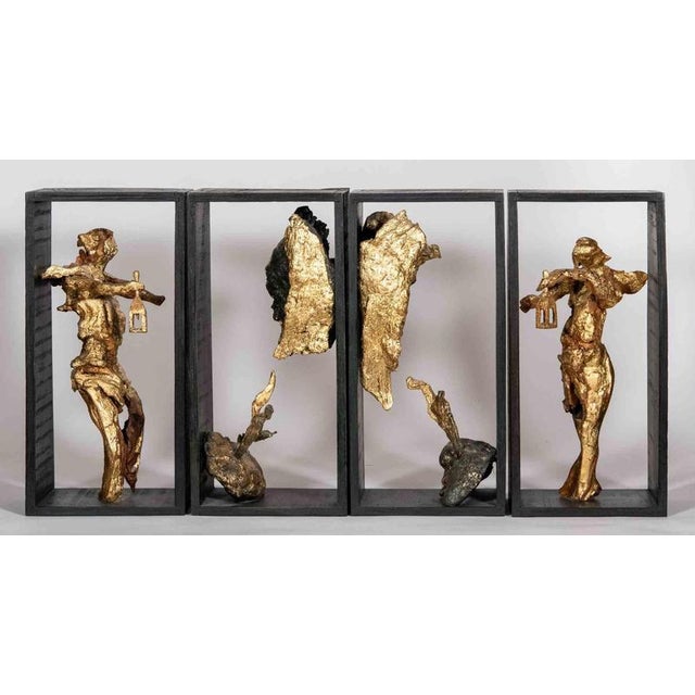 1990s Lorenzo Servalli, Diogenes Sculpture, 1998, Bronze with Gold Leaf For Sale - Image 5 of 5