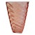 Vintage Pink Glass Chevron Design Vase For Sale