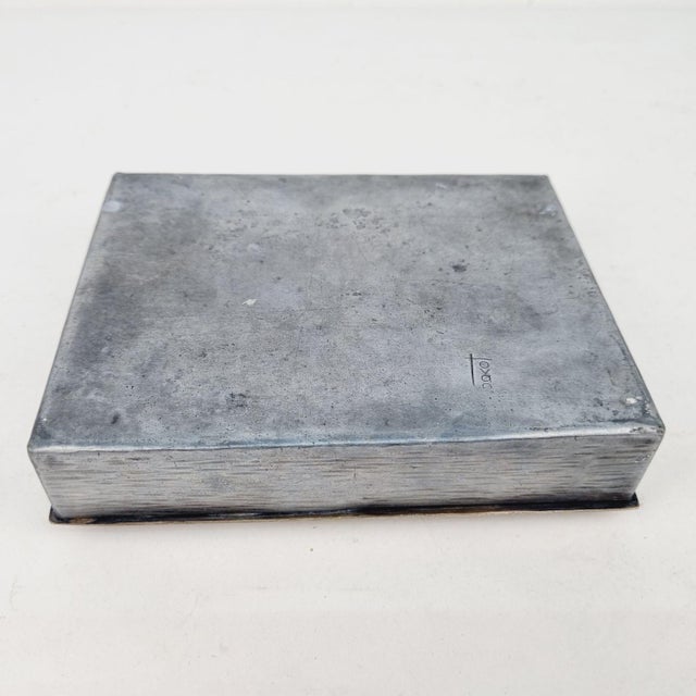 Vintage Silver-Plated Cigarette or Jewelry Box For Sale - Image 12 of 15