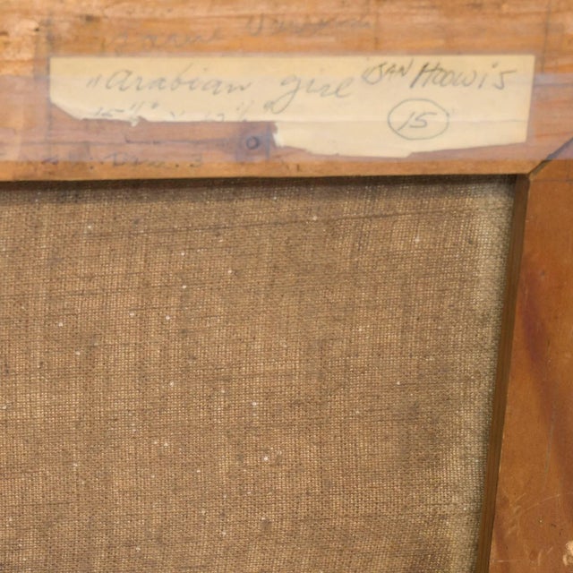 Yellow 'Young Arabian Woman' by Jan Hoowij, Circa 1960 For Sale - Image 8 of 9