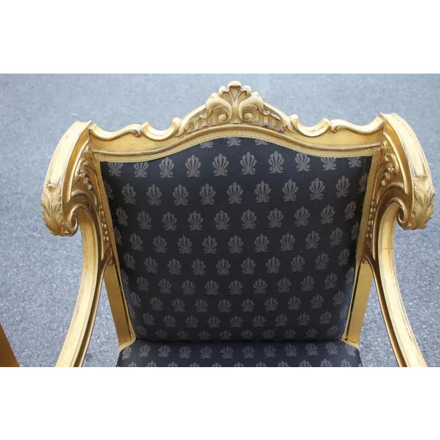 Antique 19th Century French Louis XV Gilded Living Room, Parlor Set- 3 Pieces For Sale - Image 9 of 10