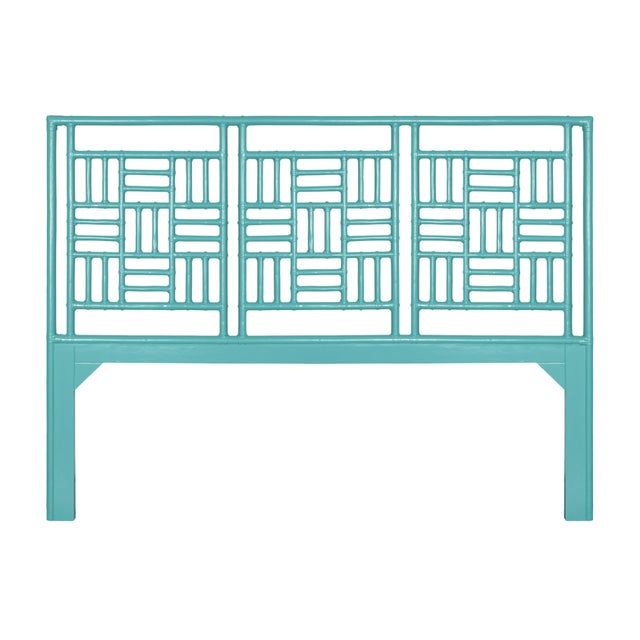 Not Yet Made - Made To Order Finn Platform Bed King - Turquoise For Sale - Image 5 of 12