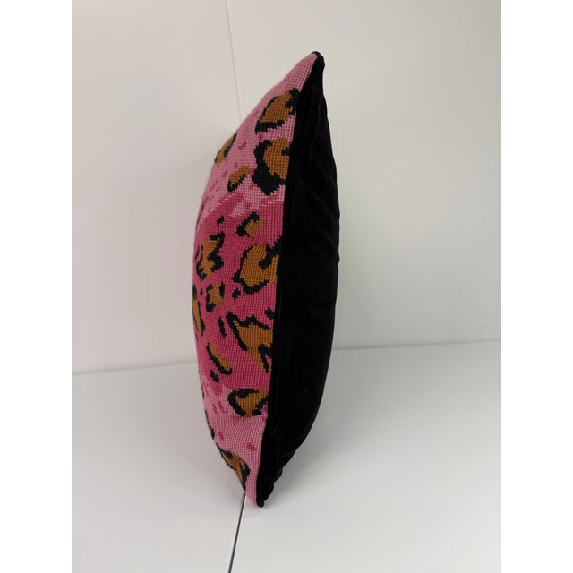 Textile Vintage Needlepoint Pillow For Sale - Image 7 of 12