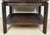 Spanish bargueño crafted in oak, resting on its original carved stand with a lower shelf. Richly decorated with geometric...